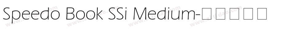 Speedo Book SSi Medium字体转换